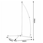 OEM A-Frame Freestanding Steel Hammock Chair Stand White 110 x 210cm