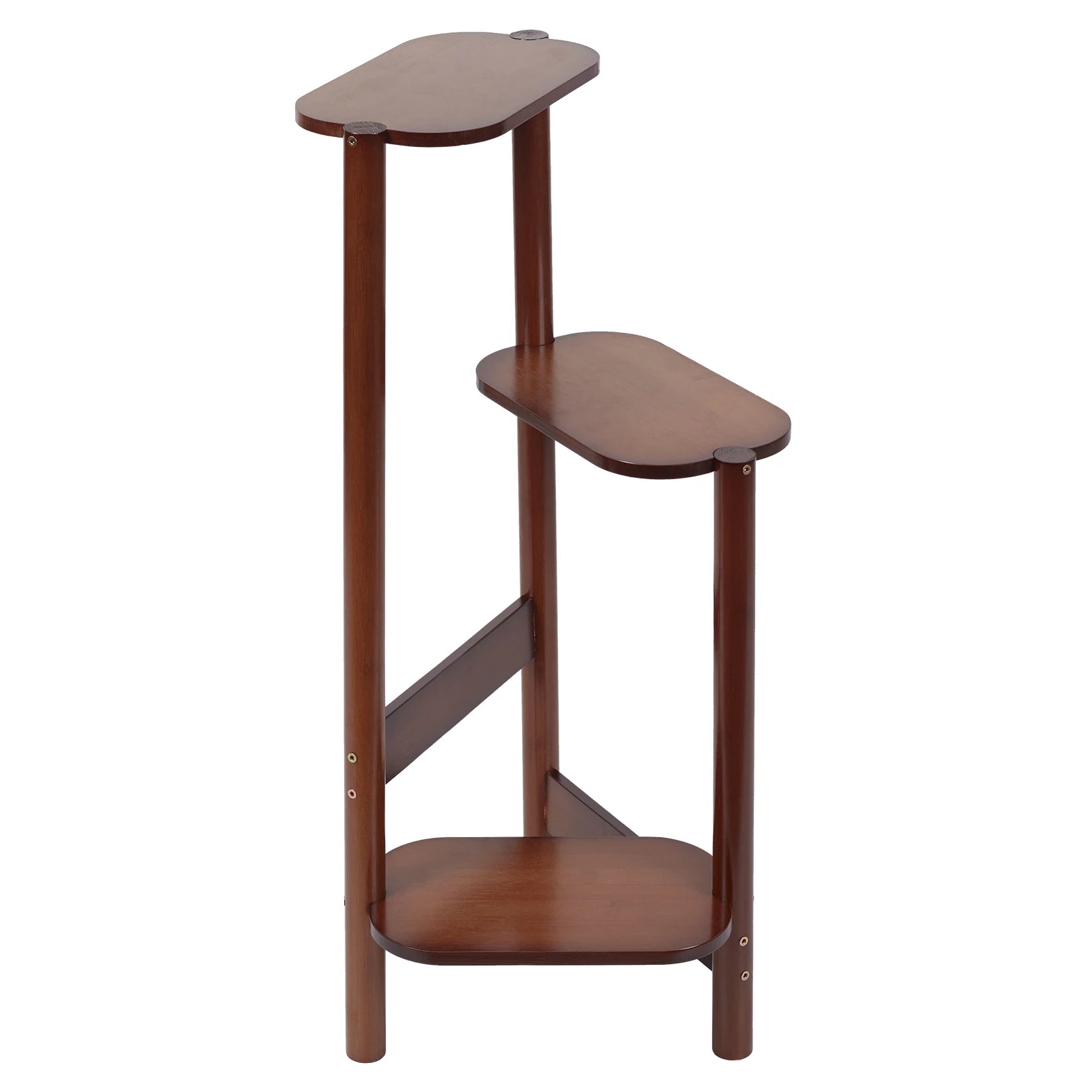 3 Tier Bamboo Plant Stand Indoor Corner Plant Shelf Wooden Flower Pot Display Rack for Living Room Balcony