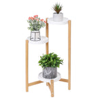 Tall Bamboo Plant Stand 3 Tier Corner Plant Display Rack for Indoor Home Garden