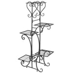 Heavy Duty 5-Tier Metal Plant Display Rack for Balcony Patio Garden Indoor Plants