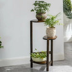 3 Tier Bamboo Plant Stand Indoor Corner Plant Shelf Wooden Flower Pot Display Rack for Living Room Balcony