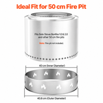 OEM Portable Stainless Steel Fire Pit Support Stand with Ventilated Raised Base 49.5cm