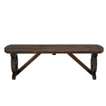 OEM Outdoor Wooden Garden Bench with Wagon Wheel Legs 120cm