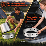 OEM Portable Stainless Steel Fire Pit Support Stand with Ventilated Raised Base 49.5cm
