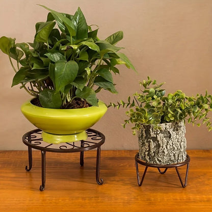 Heavy Duty Round Metal Plant Stand for Indoor Outdoor Planters Pots and Garden Display