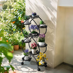 OEM Multifunctional 6 Tier Metal Plant Shelf Indoor Outdoor Flower Pot Stand Display Rack