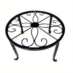 Heavy Duty Round Metal Plant Stand for Indoor Outdoor Planters Pots and Garden Display
