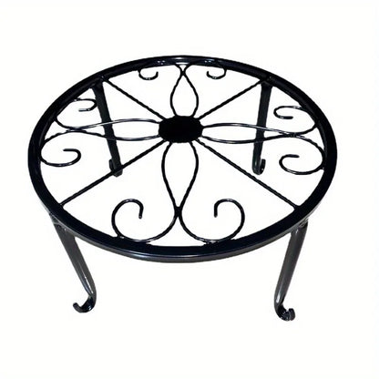 Heavy Duty Round Metal Plant Stand for Indoor Outdoor Planters Pots and Garden Display