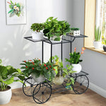 Large 6 Tier Metal Plant Shelf Multi Layer Flower Pot Holder for Patio Living Room Balcony