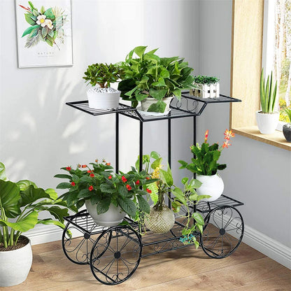 Large 6 Tier Metal Plant Shelf Multi Layer Flower Pot Holder for Patio Living Room Balcony