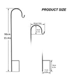 OEM Metal Garden Shepherd Hooks 90cm for Plant Baskets Lanterns & Bird Feeders 8 Pack