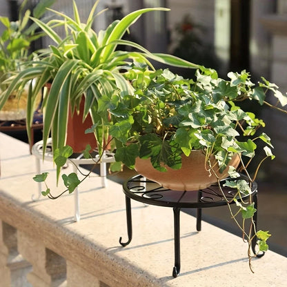 Heavy Duty Round Metal Plant Stand for Indoor Outdoor Planters Pots and Garden Display
