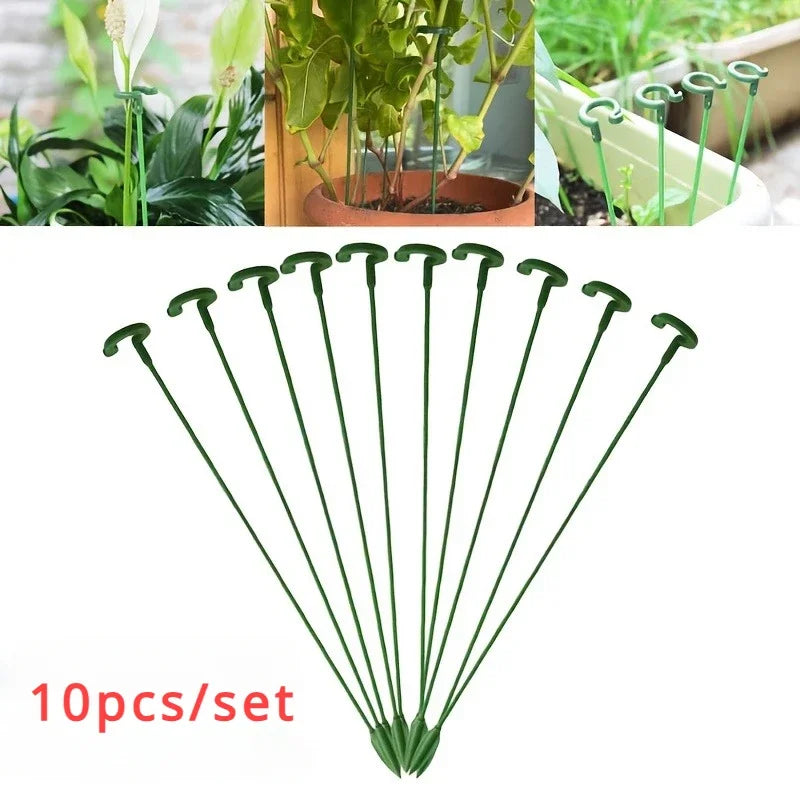 10pcs Plant Support 27cm Stakes Fiberglass Garden Supports for Flowers and Vegetables