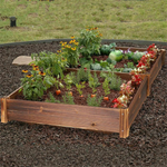OEM Pine Wood Raised Garden Planter Box for Vegetables Herbs Flowers Outdoor Patio 65cm