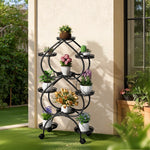 OEM Multifunctional 6 Tier Metal Plant Shelf Indoor Outdoor Flower Pot Stand Display Rack