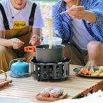 Portable 7-Core Camping Gas Stove with Windproof Design and Electronic Ignition