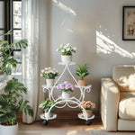 OEM 6 Tier Metal Plant Stand for Indoor Outdoor Garden Balcony Patio White