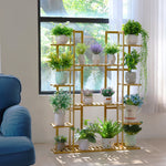 OEM Large Bamboo Plant Stand Multi-Level Planter Organizer for Indoor Outdoor Use