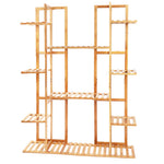 OEM Large Bamboo Plant Stand Multi-Level Planter Organizer for Indoor Outdoor Use