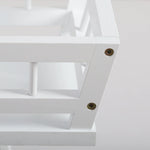 OEM Bamboo 2 Tier Plant Stand Flower Pot Holder for Balcony Patio Living Room White