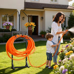 OEM Outdoor Garden Hose Holder Stand with 4 Spikes & 2 Shepherd Hooks