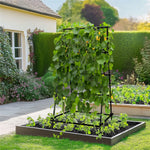 OEM Metal Garden Arch Trellis with Nylon Netting for Climbing Vegetables and Garden Plants