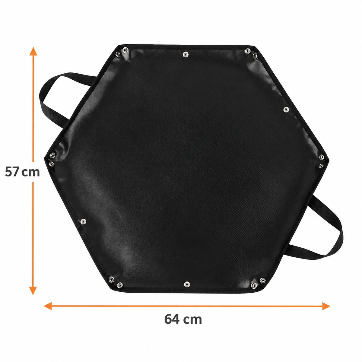 OEM Foldable Hexagonal Fire Pit Mat Heat Resistant Outdoor Protector 64 x 57cm