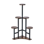 OEM Multi Tier Plant Stand with Wheels Metal Indoor Planter Organizer Rack