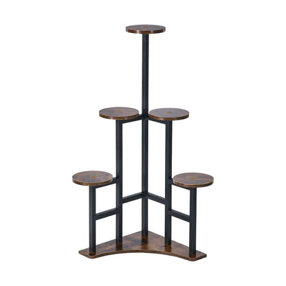 Tall Multi Tier Plant Stand with Wheels Metal Indoor Planter Organizer Rack