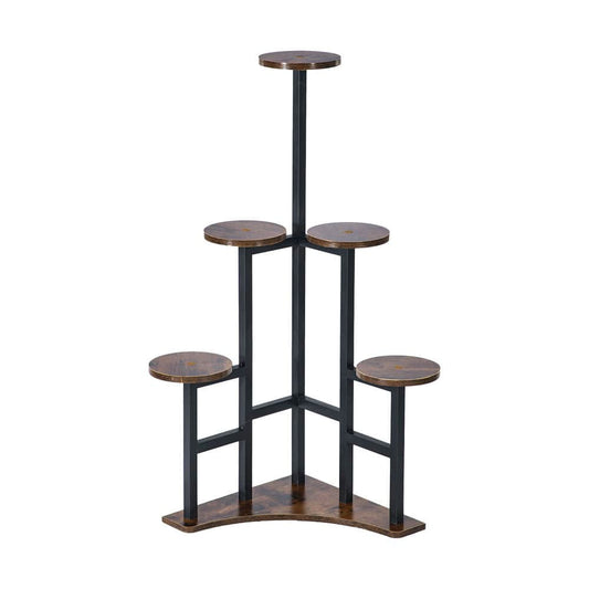 Tall Multi Tier Plant Stand with Wheels Metal Indoor Planter Organizer Rack