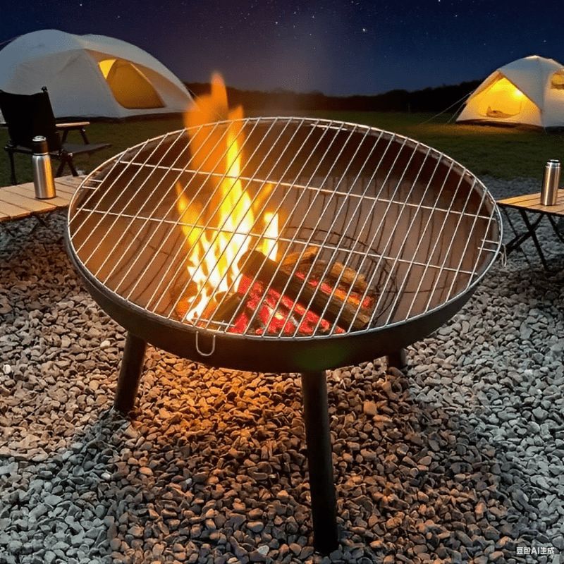 OEM Portable Outdoor Charcoal Fire Pit and Grill for Camping and Backyard 43cm