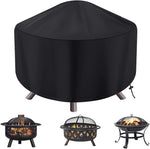 Waterproof Round Fire Pit Cover 86 x 38cm with Adjustable Drawstring Outdoor Cover