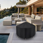 Waterproof Round Fire Pit Cover 86 x 38cm with Adjustable Drawstring Outdoor Cover