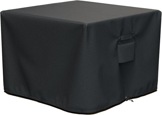 Waterproof Square Fire Pit Cover for 71-81cm Fire Pit Tables with Drawstring and Air Vents