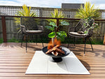 OEM Black Cast Iron Outdoor Fire Pit with Cast Iron Base 59cm
