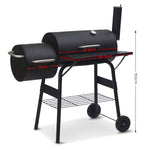 OEM 2-in-1 Outdoor BBQ Grill & Offset Smoker 115 x 53 x 114cm