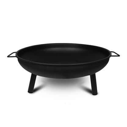 Portable Steel Outdoor Fire Pit 60cm Wood and Charcoal Burning Bowl