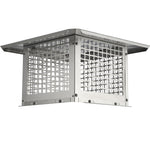 OEM Square Stainless Steel Chimney Cap with Mesh Guard and Dual Installation Design
