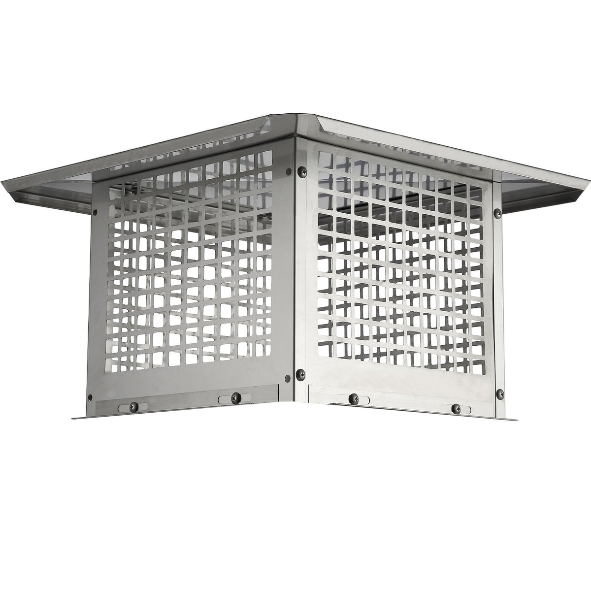OEM Square Stainless Steel Chimney Cap with Mesh Guard and Dual Installation Design