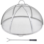 OEM Round Stainless Steel Fire Pit Spark Screen with Dual Handles 40 Inch
