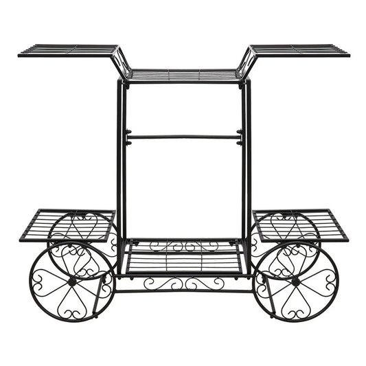 Large 6 Tier Metal Plant Shelf Multi Layer Flower Pot Holder for Patio Living Room Balcony