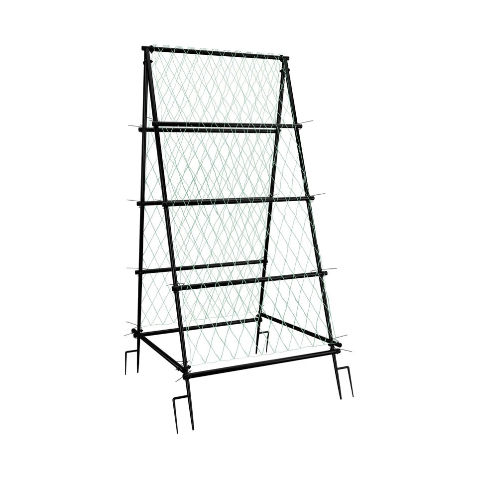 OEM Metal Garden Arch Trellis with Nylon Netting for Climbing Vegetables and Garden Plants